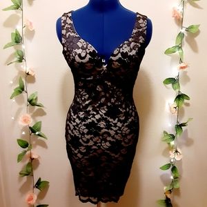 Black lace Windsor dress